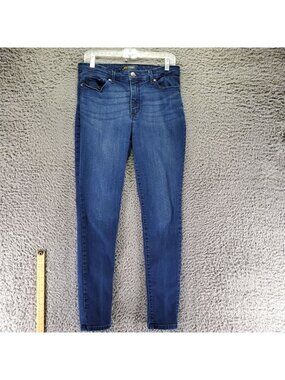 Lee Jeans Womens 10 Long Blue Skinny Leg Mid Rise Stretch